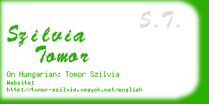 szilvia tomor business card